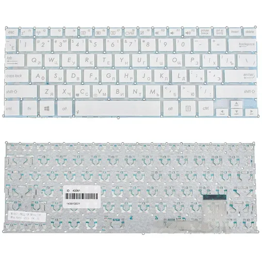Купити Клавіатура для ноутбука ASUS (S200, X201, X202 series ) rus, white, без фрейма