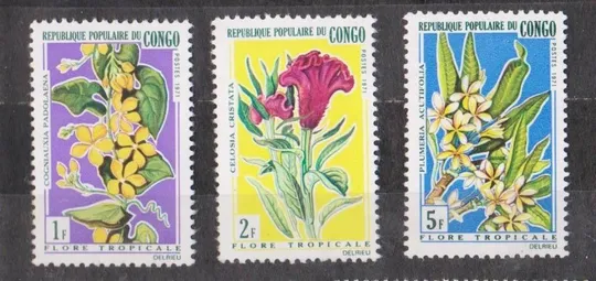 ФЛОРА - КВІТИ = КОНГО = 1971 р. = негаш.  == Ціна