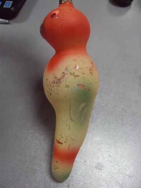 Елочная игрушка подвесная попугай птичка стекло большой 20 см ссср №9887 Недорого