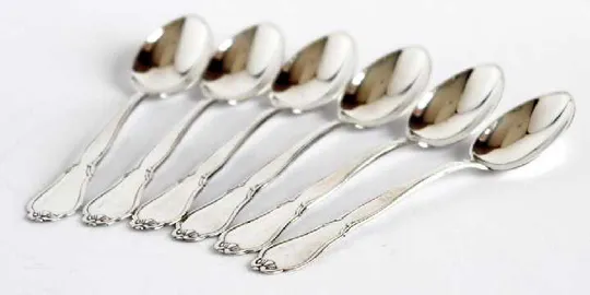 Срібні ложечки 6 штук 830 проба 1931 рік Данія Інтернет-аукціон