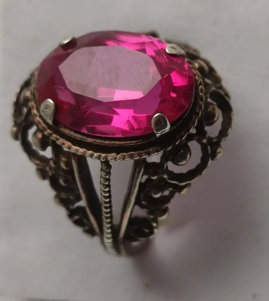 Старинное серебряное кольцо СССР с массивным камнем ,размер 19.5  редкое br837 Де купити