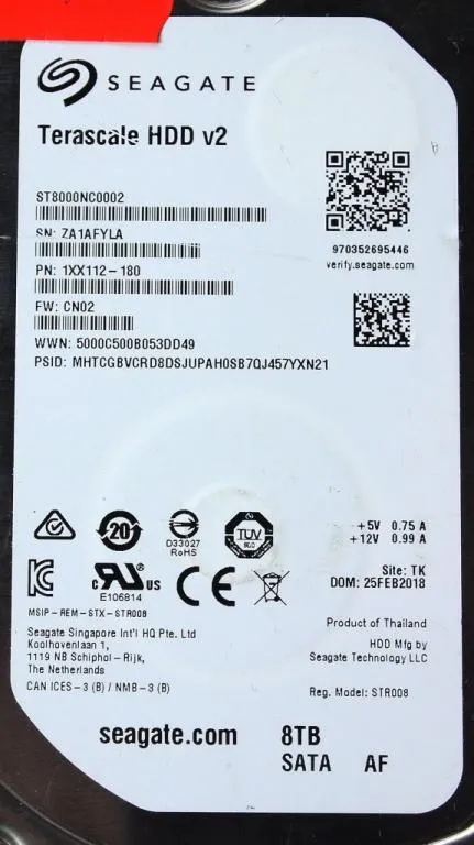 8Tb Seagate Trascale HDD v2 винчестер HDD 3.5&quot; SATA III 6Gb/s 256MB 7200rpm ST8000NC0002 З аукціону