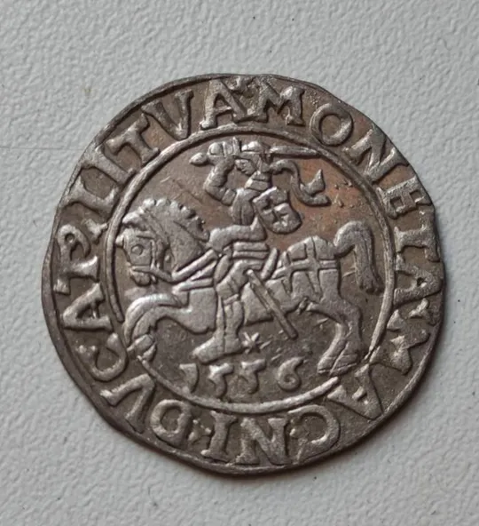 Средневековая монета Серебряный полугрош 1556 года Литва ,отличное состояние ns363. Ціна