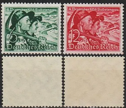 фото, 1938 - Рейх - Голосування в Судетах Mi.684-85 _40,0 € **