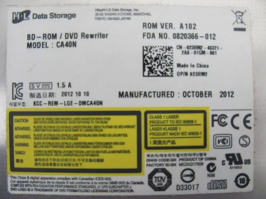 номер0173-28 DVD-привод CA40N для Alienware M17x R4 оригінал З аукціону