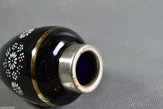 Чайниця банка синя кобальтова скло старе радянське кольорове Вживане Продаж