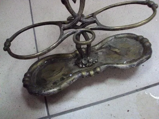 Подставка для спецовников латунь посеребрение высота 24 см, длина 19,8 см №11382 Недорого