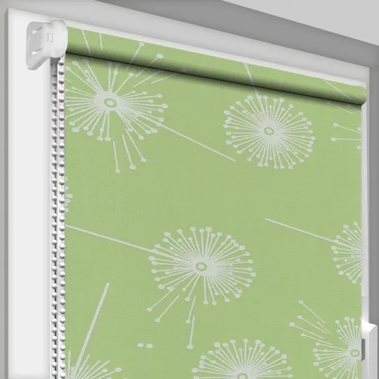 Рулонная штора Rolets Цветы 1-54287-950 95x170 см открытого типа Салатовая Ціна