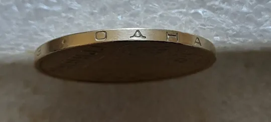 (6839) 1 гривня 2003 різновид викрошки в букві "И" слова "ГРИВНЯ" на гурті (1 гривна 2003 брак) Продаж