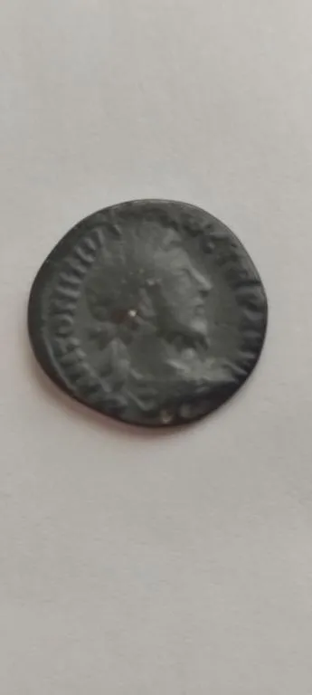 Подлинная монета Древнего Рима- Марк Аврелий как Марс-Бог войны с копьём и щитом bm286. Ціна