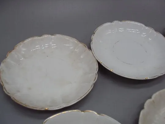 Тарелки фарфор М.С. Кузнецова герб орел чайные тарелочки блюдца размер 2,1х13,9см лот 6 шт №13352 З аукціону