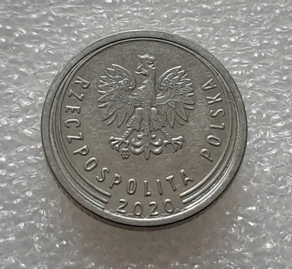 фото, (8090 ря) 10 грош 2020 Польща (10 грошей Польша, Polska) задирок на канті реверса
