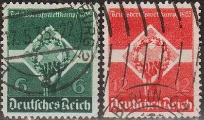 фото, 1935 - Рейх - Трудове змагання Mi.571-72  _3.60 €