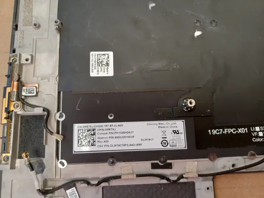 номер1051-4 корпус кришка 0G6RGD AQ2SH000111 з клавіатурою 0M5T8J PK132SH2A17   для Dell XPS 15 9500 9510 PRECISION 5550 5560 Палмрест корпус топкейс Верхня панель палмрест cover-C оригінал На торгах