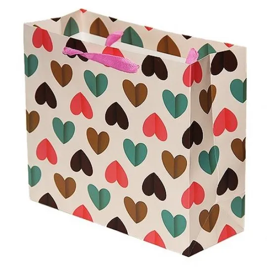 Подарочный Пакет Сердца 27 см Ціна