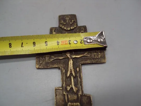 Крест распятие пластика бронза размер 10,3 х 5,9 см №13897 З аукціону