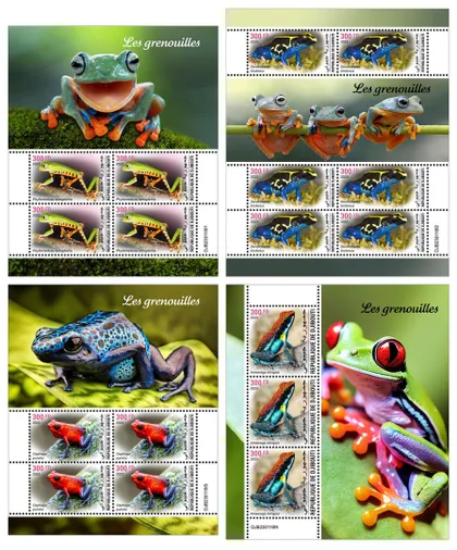 фото, Джибути-Лягушки-2023.Чистый полный красивый комплект.MNH.