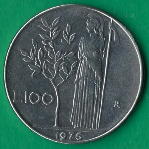 100 лір 1976 року Італія [М] Ціна