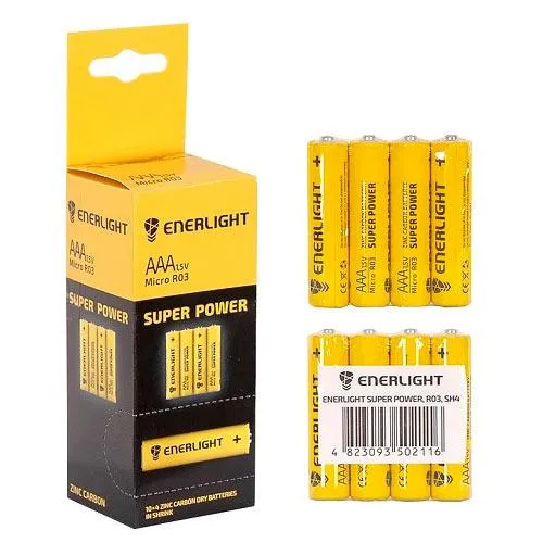 Купити Батарейка AAA R03 Enerlight солевая 1.5В