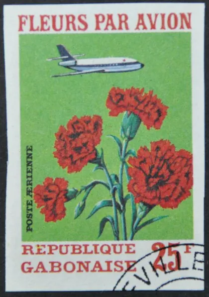 фото, Габон Авиация Флора Цветы 1971