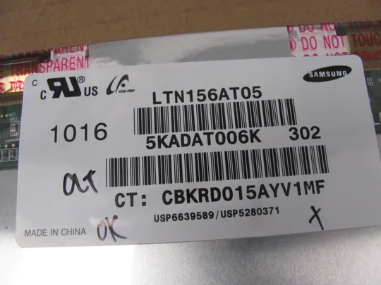 МР8-1 матриця LTN156AT05 15.6" WXGA/HD Ready LVDS 40 pin  TN a-Si TFT-LCD , LCM Інтернет-аукціон