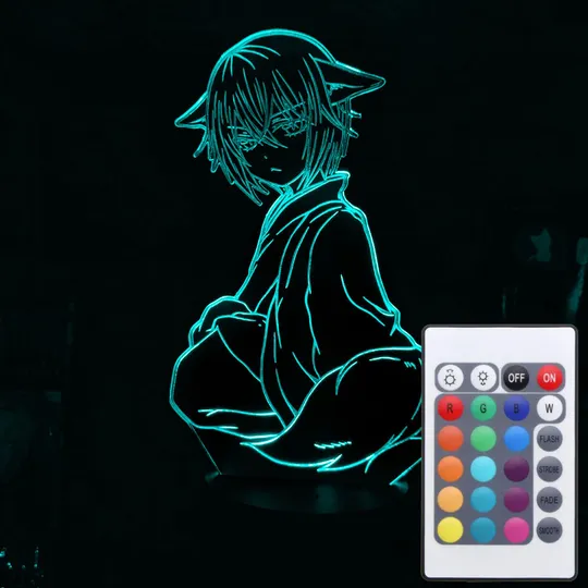 Акриловий світильник-нічник з пультом 16 кольорів Томое 2 tty-n001848 Ціна