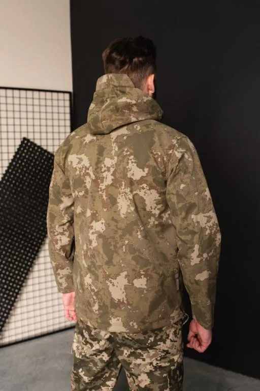 Куртка мужская тактическая Мультикам Accord Турция Софтшел Soft-Shell ВСУ (ЗСУ) 8718 XXL хаки Недорого