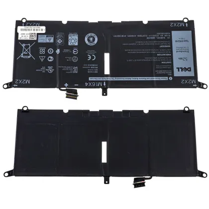 фото, Оригінальна батарея для ноутбука DELL DXGH8 (XPS: 13 7390, 9370, 9380) 7.6V 6500mAh 52Wh Black (H754V)
