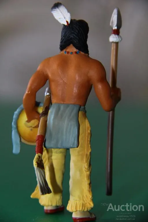 Купити индеец воин Сиу с копьем SCHLEICH ФРГ 90-100мм