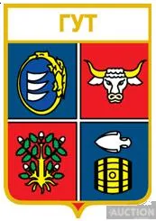 фото, значок геральдика Гут / Закарпатська область / 2 вид.