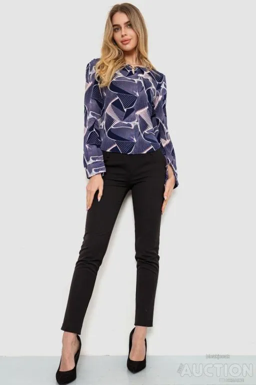 Купити Блуза с принтом, цвет сине-розовый, 186R400