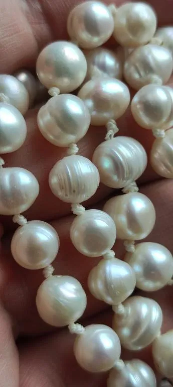 Натуральный жемчуг большие бусины 48 см Новое ожерелье, колье, красота! pr462 Продаж