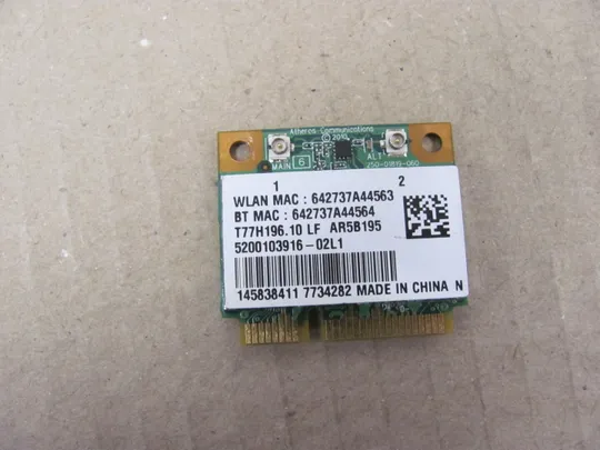 411-16 WI-FI адаптер AR5B195 T77H196.10  для  SONY VAIO  PCG-91311M VPCEJ  PCG-91211M  VPCEH  оригінал Ціна