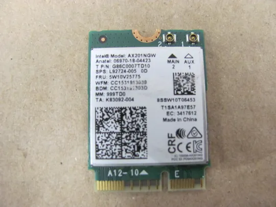 номер0177-16 WI-FI модуль AX201NGW L92724-005  для HP ZBOOK FURY 15 G7  G8 17 G7 G8 оригінал Ціна