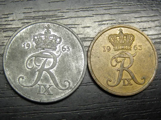 Купити 5 оре 1963 Данія (два різновиди)