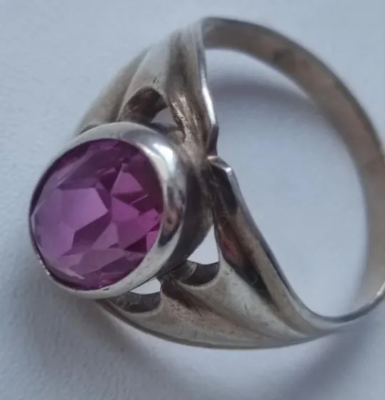 Серебряное кольцо СССР винтаж 18-18.5 размер ,клеймо звезда, 1970-e km279 Ціна