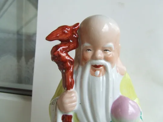 Купити Фарфор Шусин с персиком и палкой старая раз . 22 х 11 см. Азия.