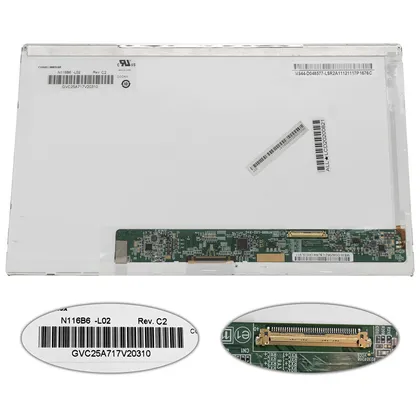 фото, Матриця 11.6 N116B6-L02 (1366*768, 40pin, LED, NORMAL, глянцева, роз'єм праворуч знизу) для ноутбука (renew)