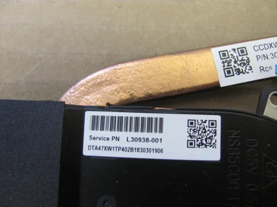 номер1024-4 система охолодження L30938-001 3CXW1TMTP40  для HP ZBook X360 Studio G5 Охолоджувальна система Кулери та системи охолодження Охолодження материнської плати cooling system Кулер Охолоджувальний блок оригінал Інтернет-аукціон