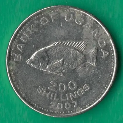 фото, 200 шилінгів 2007 року Уганда [КВ]
