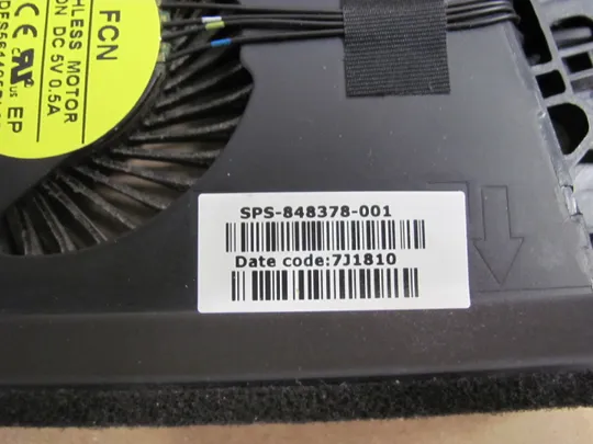 877-20 Вентилятор (кулер, FAN) 848378-001  для HP EliteBook ZBOOK 17 G3  оригінал З аукціону