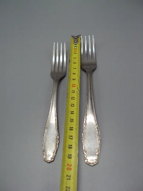 Столовые приборы вилки нерж столовая и десертная вилка нержавейка 18,2 см и 20 см лот 2 шт №18639в Продаж
