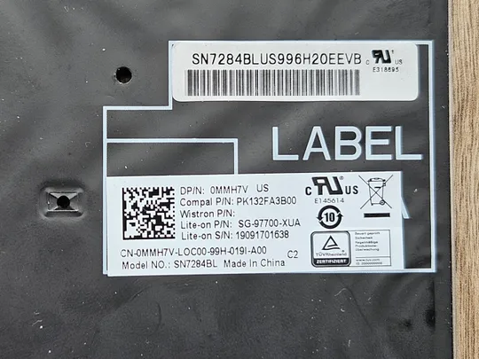 Кнопки клавіші клавіатура Dell Latitude 5500 5501 5510 5511 Precision 3540 3541 3550 3551 0MMH7V PK132FA3B00 Уцінка З аукціону