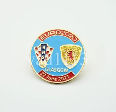 фото, футбол значок - ЕВРО 2020   Хорватия - Шотландия