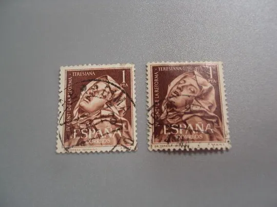 марки Испания 1962 стандарт Изобразительное искусство Религия Святые лот 2 шт гаш №2322 Ціна