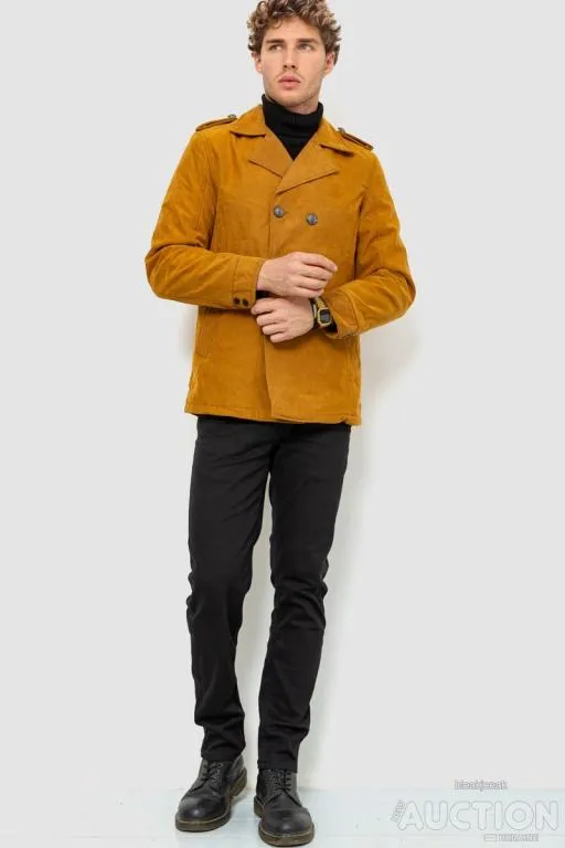 Купити Пиджак мужской однотонный, цвет горчичный, 182R15172