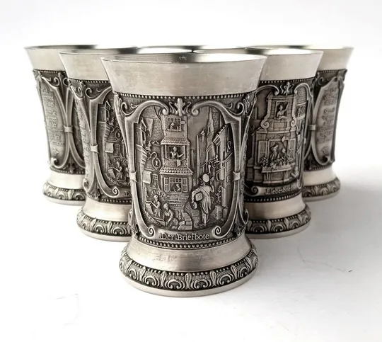 Олов&#039;яні чарки рюмки К. Шпіцвег 6 штук 50 мл WMF Germany Yz12 Ціна