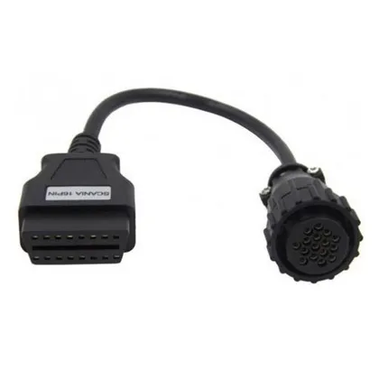 фото, Переходник с OBD2 16pin мама на Scania, DAF 16pin мама