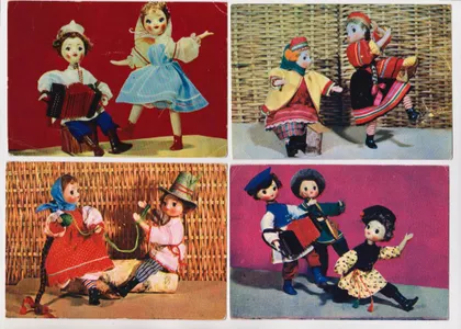 фото, КУКЛЫ - РУССКИЙ СУВЕНИР = 1968 г. = чистые = 4 шт. #
