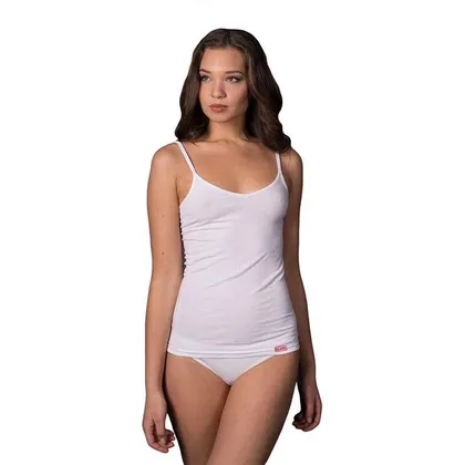 фото, Жіноча майка на тонких бретельках Lans 31/005 стрейчева біла M